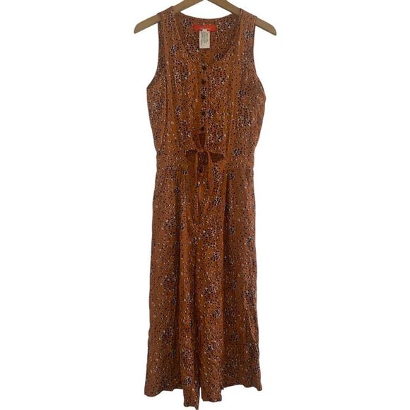 ✨Anthropologie Cartonnier Avila Patterned Cropped Wide Leg Jumpsuit XSmall✨ - Picture 5 of 8